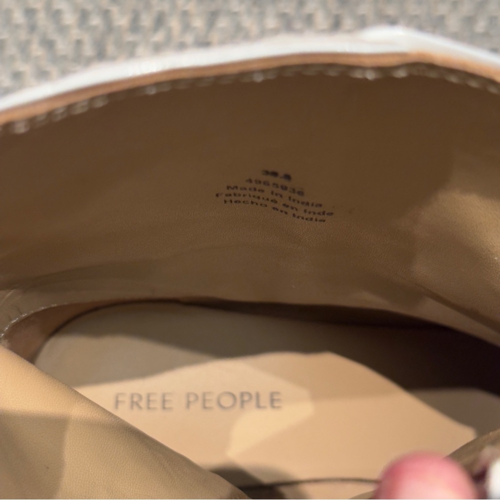 Free People - New Frontier Western White Booties Women Size 38.5 US 8 - Picture 8 of 9